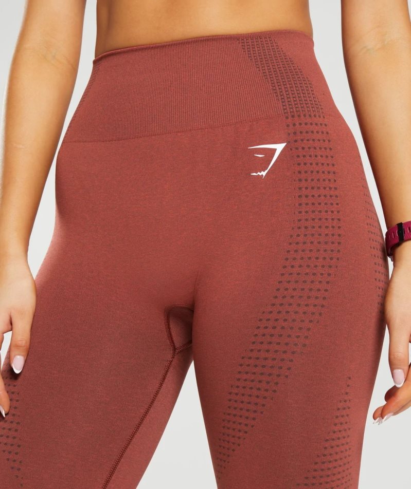 Women's Gymshark Vital Seamless 2.0 Leggings Brown | CA 0D5NA8